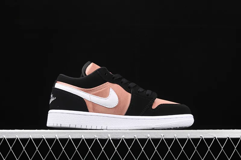 All categories Air Jordan Jordan series basketball shoes Air Jordan 1 Low New version Air Jordan 1 Low AJ1 Joe 1 low-top silk rose gold cultural and leisure sports sneakers 554723-090